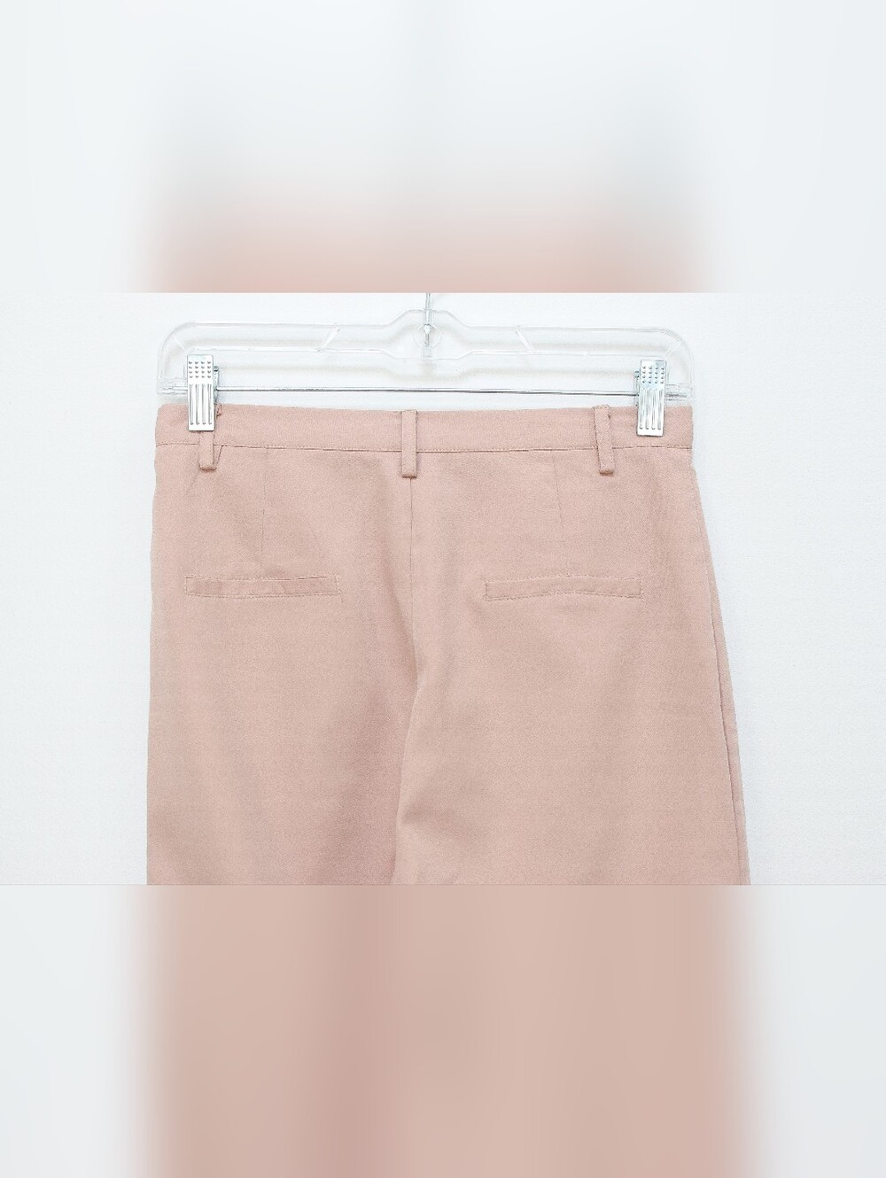Showpo High Waisted Tapered Pleat Front Pants Trousers Pink Tan Slacks Size 8 - Picture 6 of 8